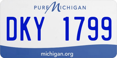 MI license plate DKY1799