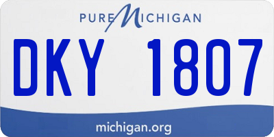 MI license plate DKY1807