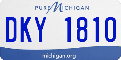 MI license plate DKY1810