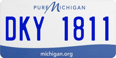 MI license plate DKY1811