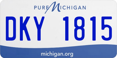 MI license plate DKY1815