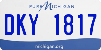 MI license plate DKY1817