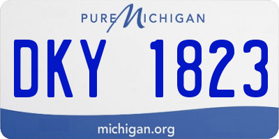 MI license plate DKY1823
