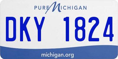 MI license plate DKY1824