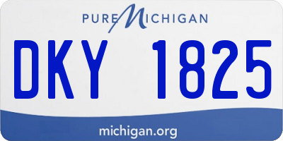 MI license plate DKY1825