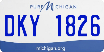 MI license plate DKY1826