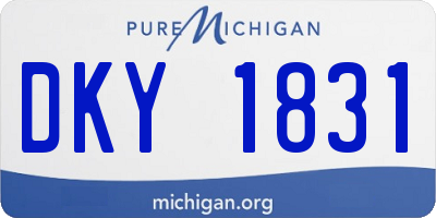 MI license plate DKY1831