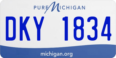 MI license plate DKY1834
