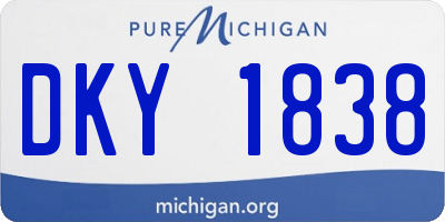 MI license plate DKY1838