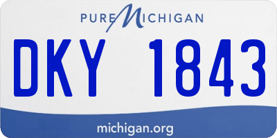 MI license plate DKY1843
