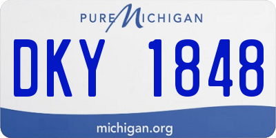 MI license plate DKY1848