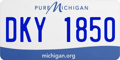 MI license plate DKY1850