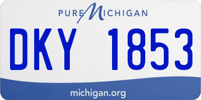 MI license plate DKY1853