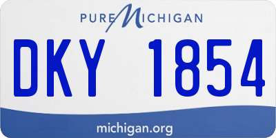 MI license plate DKY1854