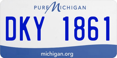MI license plate DKY1861