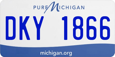 MI license plate DKY1866