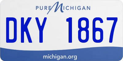 MI license plate DKY1867