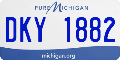 MI license plate DKY1882