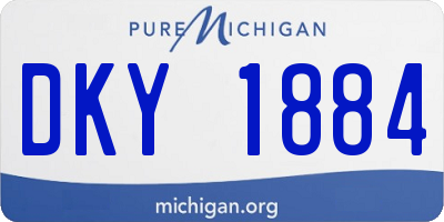 MI license plate DKY1884