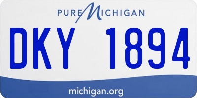 MI license plate DKY1894