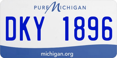 MI license plate DKY1896