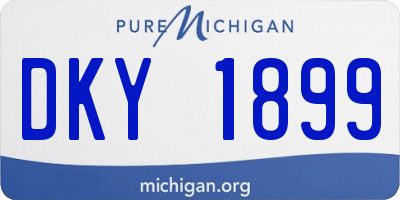MI license plate DKY1899