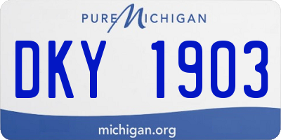 MI license plate DKY1903