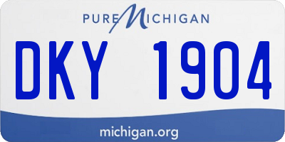 MI license plate DKY1904