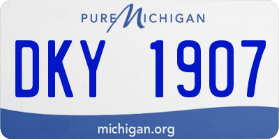 MI license plate DKY1907