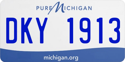 MI license plate DKY1913