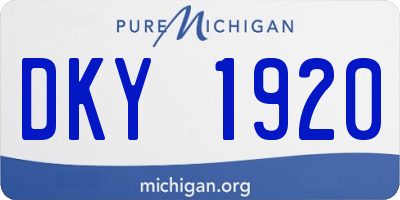 MI license plate DKY1920