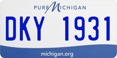 MI license plate DKY1931