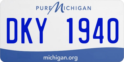 MI license plate DKY1940