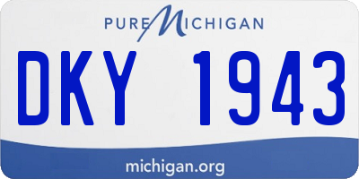 MI license plate DKY1943