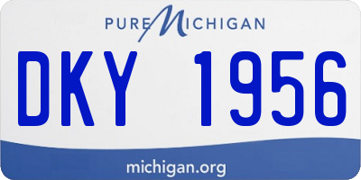 MI license plate DKY1956
