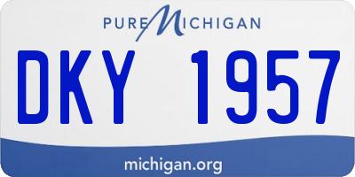 MI license plate DKY1957