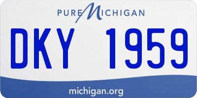 MI license plate DKY1959