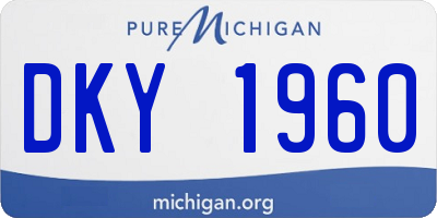 MI license plate DKY1960