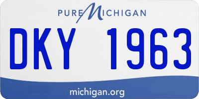 MI license plate DKY1963