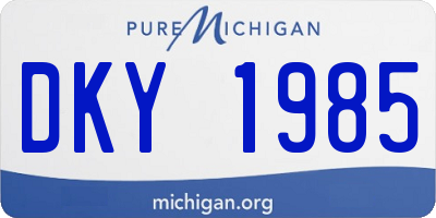 MI license plate DKY1985