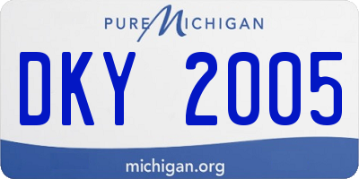 MI license plate DKY2005