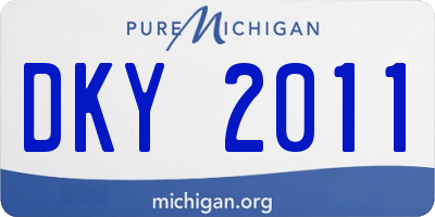 MI license plate DKY2011