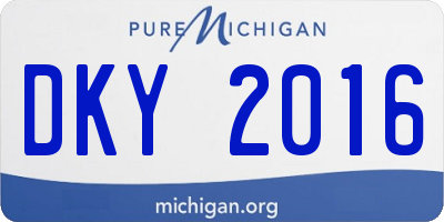 MI license plate DKY2016
