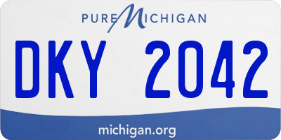 MI license plate DKY2042