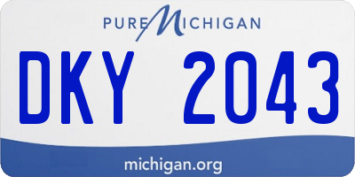 MI license plate DKY2043