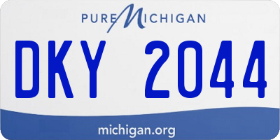 MI license plate DKY2044
