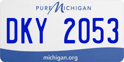 MI license plate DKY2053