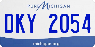 MI license plate DKY2054
