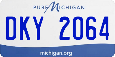 MI license plate DKY2064