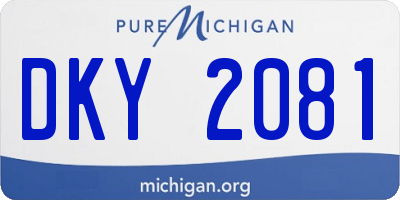 MI license plate DKY2081